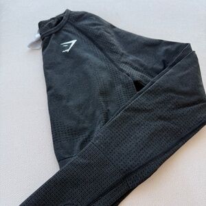 Gymshark Vital Seamless 2.0 Long Sleeve Crop Top | Black Marl